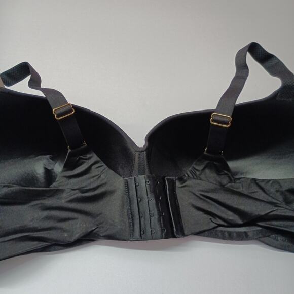 Joyspun Plus Wirefree Full Coverage Bra Women's Size 44D Black Smooth Wings - Picture 4 of 5